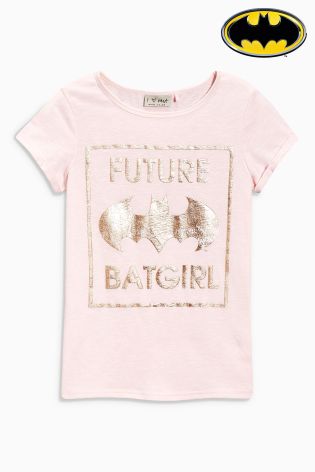 Pink Foil Batgirl T-Shirt (3-16yrs)